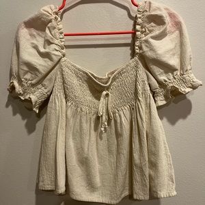 Cream bohme babydoll top